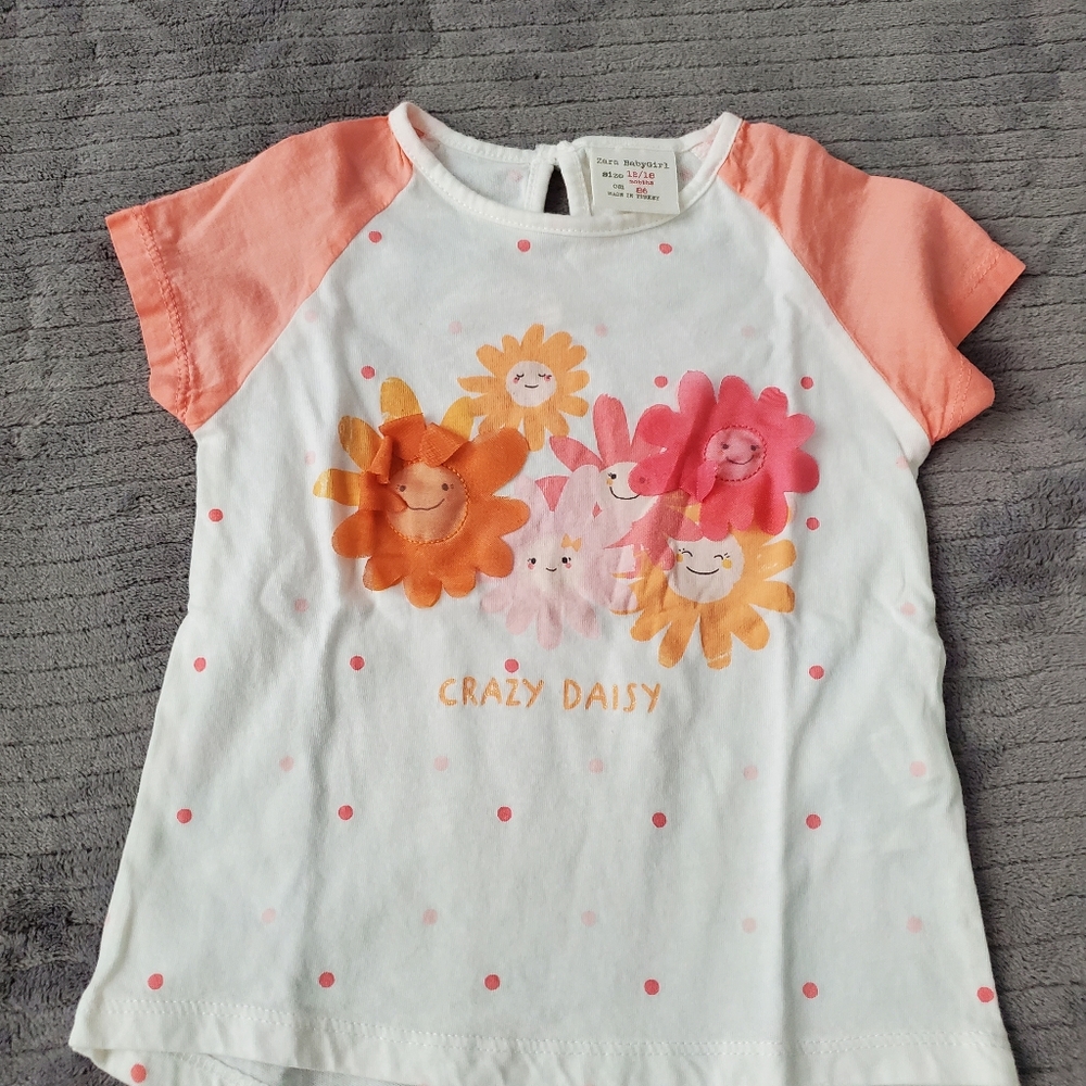 Zara Babygirls tee - 12/18 months